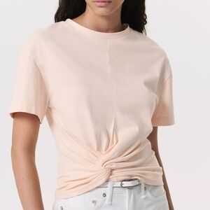 Women's Cream Knot Front Top